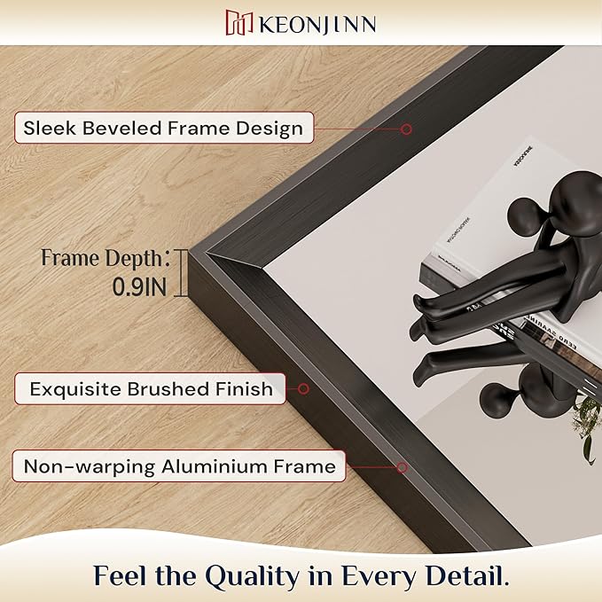 Keonjinn 60 x 36 Inch Black Bathroom Mirrors - Image 2