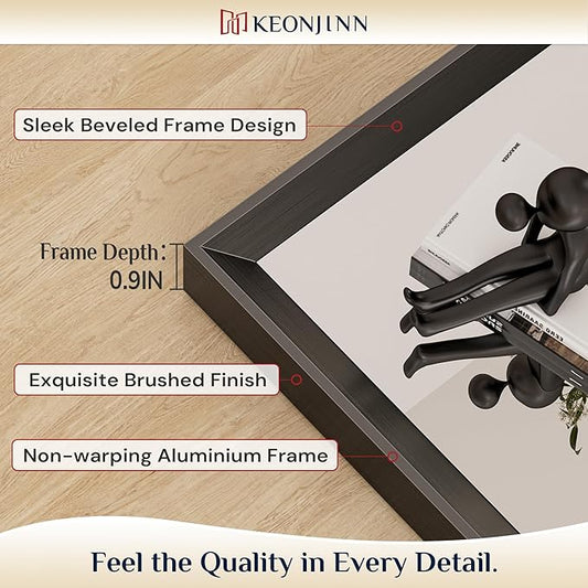 Keonjinn 60 x 36 Inch Black Bathroom Mirrors - Image 2