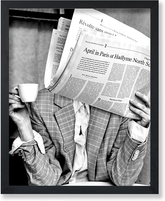 Poster Master Woman Reading Newspaper by PosterMaster