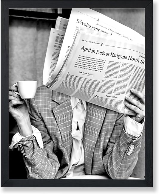 Poster Master Woman Reading Newspaper by PosterMaster