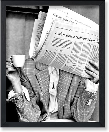 Poster Master Woman Reading Newspaper by PosterMaster