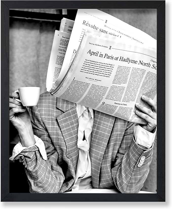 Poster Master Woman Reading Newspaper by PosterMaster