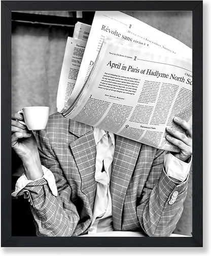Poster Master Woman Reading Newspaper by PosterMaster