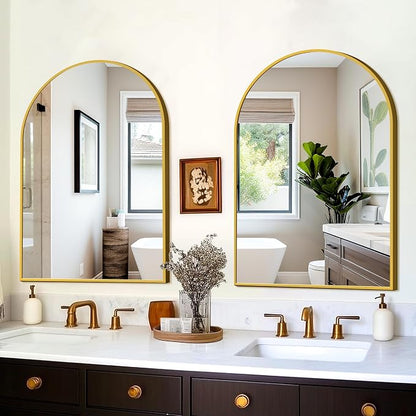 FICTOR Bathroom Mirror for Wall, Arched Vanity Bathroom Mirror for Over Sink - Image 3