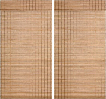 2 Pcs Cordless Bamboo Roman Shades by DoubleFill