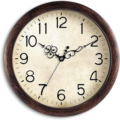 KECYET Wall Clock 10 Inch Vintage Wall Clocks Battery Operated Quartz Silent by KECYETWALLCLOCK