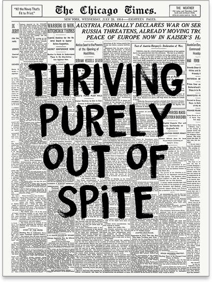noxozoqm Black And White Newspaper Poster Fashion Fun Motivational Quote Wall by Unknown