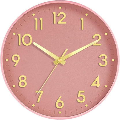 Mosewa Wall Clock 10 Inch, Battery Operated Silent Non-Ticking Modern Analog by MOSEWAWALLCLOCK