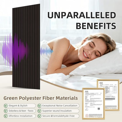 TO-TH Wood-Look Acoustic Wall Panels, 10 Pack 47.2” x 23.6” Acoustic Panels - Image 3