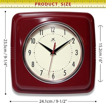 Infinity Instruments Square Silent Retro 9 inch Mid Century Modern Kitchen - Image 4
