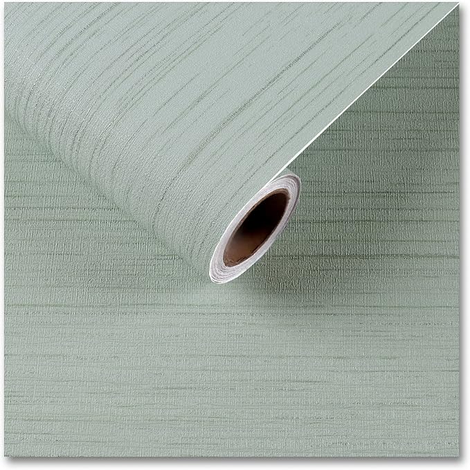CRE8TIVE Large Size Mint Green Grasscloth Peel and Stick Wallpaper Textured by CRE8TIVE