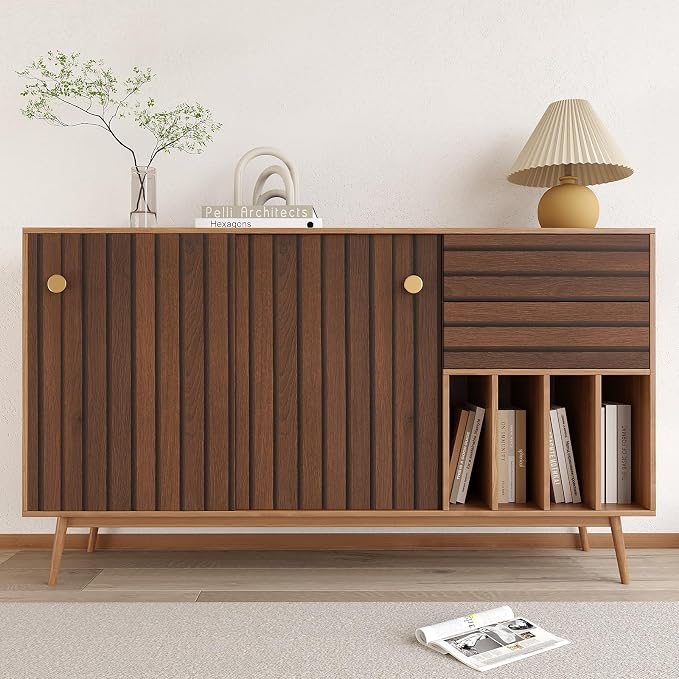 VEELIKE Wide Dark Walnut Wood Slat Peel and Stick Wallpaper Wood Contact Paper - Image 7