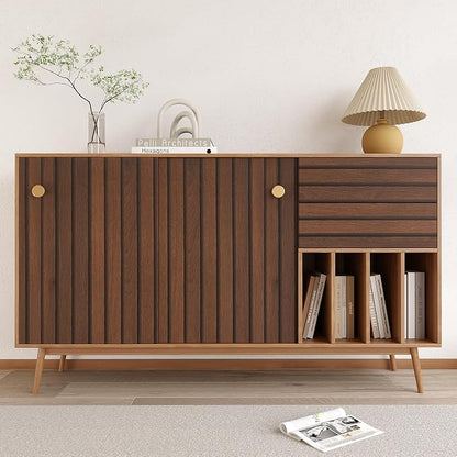 VEELIKE Walnut Wooden Slat Wallpaper Peel and Stick Waterproof Dark Wood - Image 7
