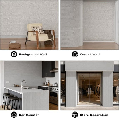 3D Wall Panels - 4PCS 47.2"x23.6" Faux Stone Peel and Stick Wall Covering - MCM - Image 4