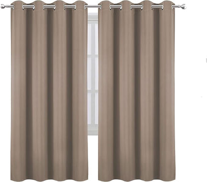 LEMOMO Cappuccino Thermal Blackout Curtains/52 x 72 Inch/Set of 2 Panels Room - Image 2