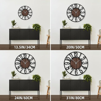 Large Wall Clock for Living Room Decor, 20 Inch Non Ticking Silent, Battery - Image 2
