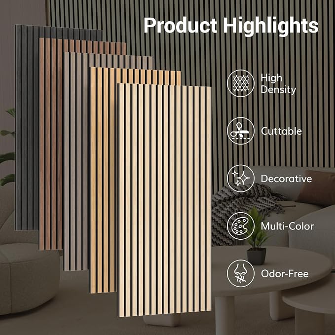 TONOR Wood Wall Panels for Interior Wall Decor, 4 Pack 47.2" x 23.6" Wood Slat - Image 7