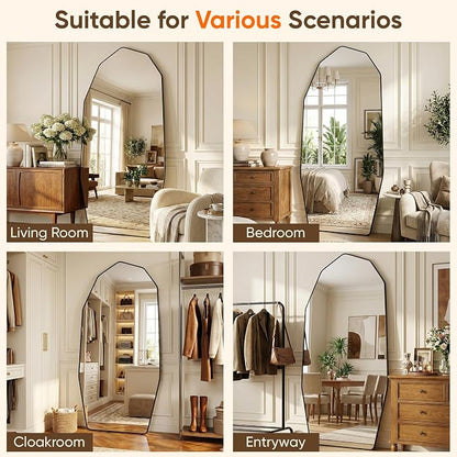 Antok Full Length Mirror, Free Standing Wall Mounted or Leaning Full Body Mirror - Image 8