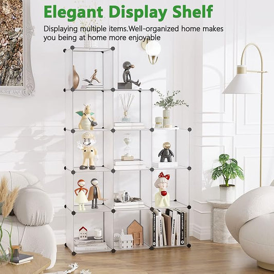 C&AHOME Cube Storage Organizer, 12-Cube Closet Cabinet Organizer, DIY Cube Shelf - Image 2