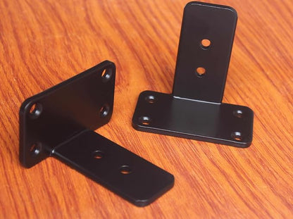 4 Pack - 3 inch Black Hidden L Shelf Bracket Iron Floating Shelf Brackets - Image 5