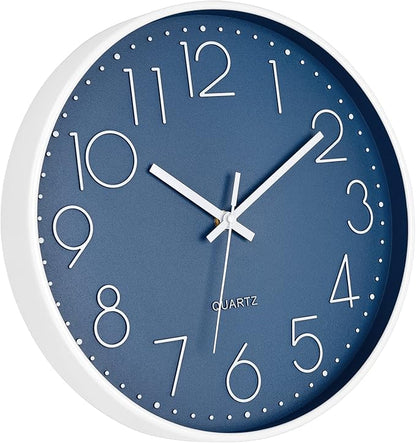 Foxtop Modern Wall Clock Silent Non Ticking Battery Operated Quartz Round Wall - Image 5
