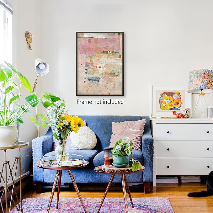 Medpol Abstract Modern Watercolor Painting Wall Art Trendy Vibrant Pastel - Image 5
