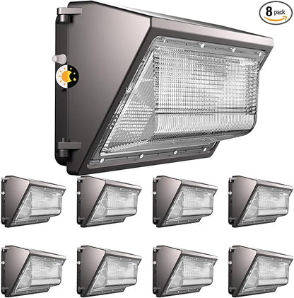 Lightdot 8Pack 150W LED Wall Pack Lights, 100-277v Dusk to Dawn by LightdotLighting
