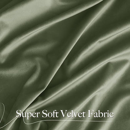 NICETOWN Sage Green Blackout Curtains 72 inches Long 2 Panels, Farmhouse and - Image 2