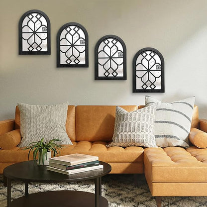 ZEXUIRU 4 Set. Rustic Wall Mirrors - Image 5