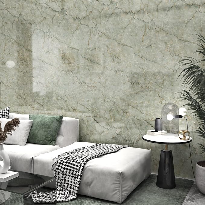 Green Marble Contact Paper for Countertops Waterproof Granite Peel and Stick - Image 7