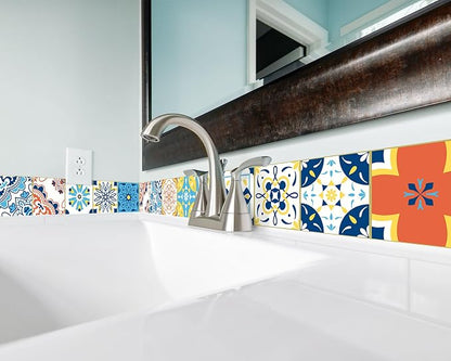 FLFK Wall Border Tile Stickers Peel and Stick Wallpaper Border - Image 4