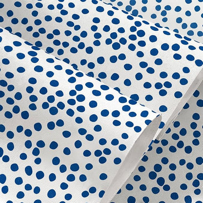 Jeweluck Blue Polka Dot Peel and Stick Wallpaper Blue and White Contact Paper - Image 5