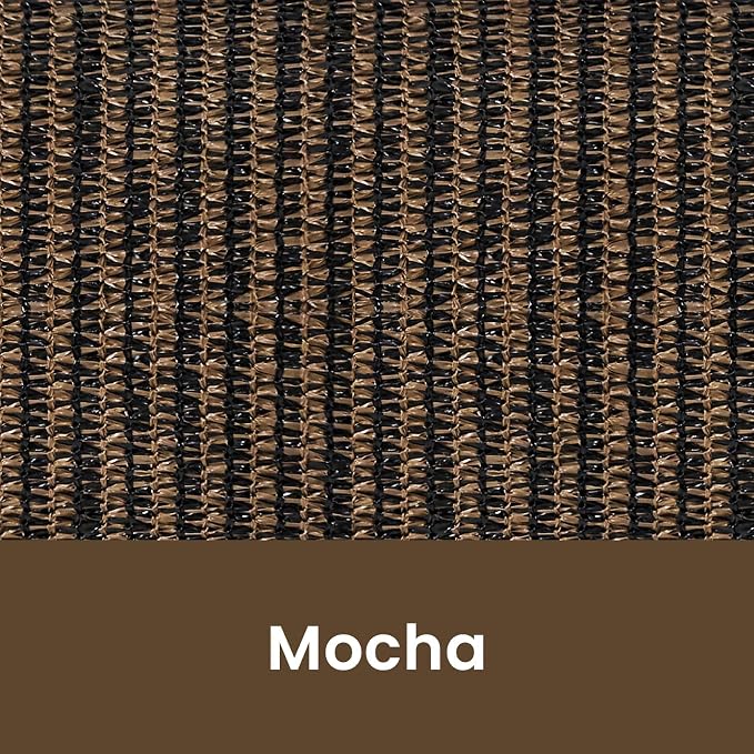 6'W x 8'H Mocha Patio Shades Roll up Outdoor Roller Shade Crank Wand Blind - Image 9