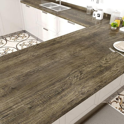 WESTICK 24"x394" Large Wood Contact Paper Peel and Stick Countertops Brown Wood by WESTICK