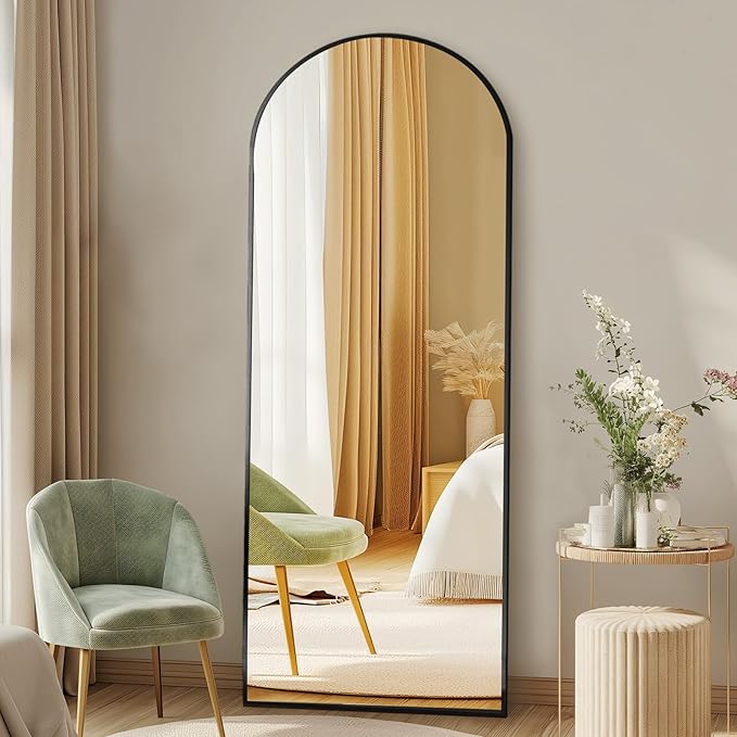 DUMOS 56"x15" Arched Full Length Floor Mirror, Full Body Mirror by DumosLifestyle