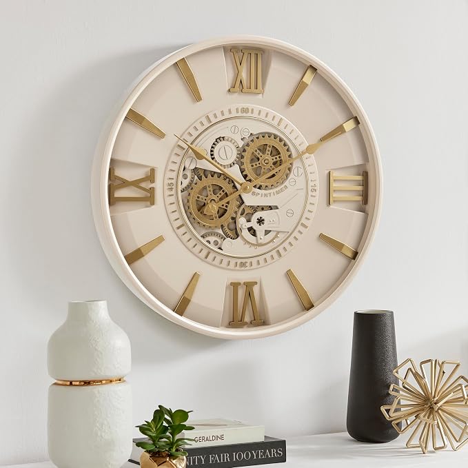 CLXEAST Mid Century Minimalist Modern Wall Clocks, 24 Inch Wall Clock by CLXEAST