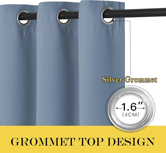 NICETOWN Room Divider Curtain 132 Inches Long, Wide Blackout Sliding Door - Image 6