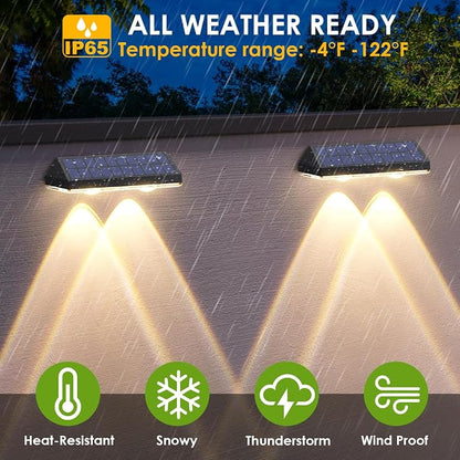 Solar Fence Lights Outdoor Waterproof LED - Image 4