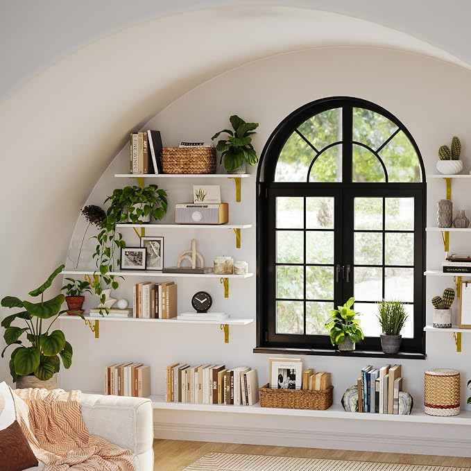 DINZI LVJ Long Wall Shelves, 39.4" Wall Mounted Shelves Set of 4, Large - Image 2