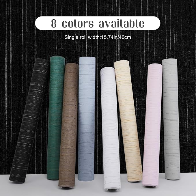 Black Grasscloth Peel and Stick Wallpaper - Image 2