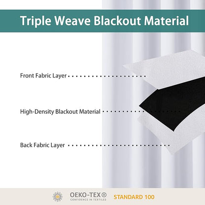 BONZER Extra Wide Room Divider Curtain, Light Reducing Screen Wall Blackout - Image 2
