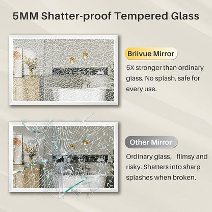 72x36 Inch White Bathroom Mirror - Image 7