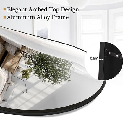 Rowjut Floor Full Length Mirror, Arched Mirrors Full Length 81"x41" - Image 8