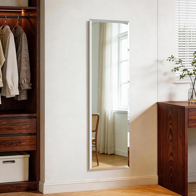 Frameless Mirror Full Length 56”x16”| Wall Mount Mirror Full Length Beveled - Image 9