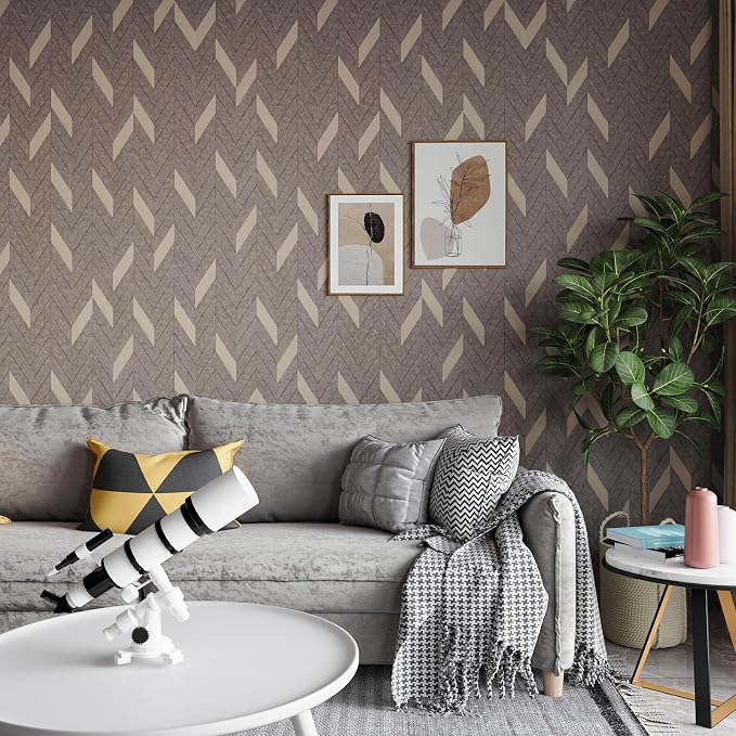 BOMENG Herringbone Peel & Stick Wallpaper - Image 3