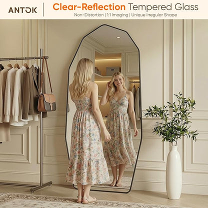 Antok Full Length Mirror, Free Standing Wall Mounted or Leaning Full Body Mirror - Image 4