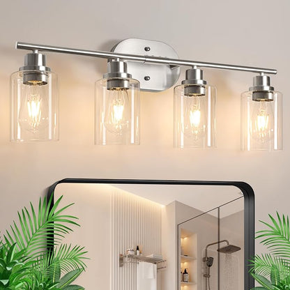 Ascher 4-Light Bathroom Light Fixtures, Modern Vanity Lights by Ascher