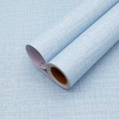 Yancorp 24"x120" Textured Fabric Light Blue Wall Paper Faux Grasscloth Peel and by YancorpHomeDecor
