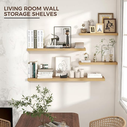 Venusmiles Floating Shelves for Wall 24 inch Long, Engineered Wood Wall Shelves - Image 5