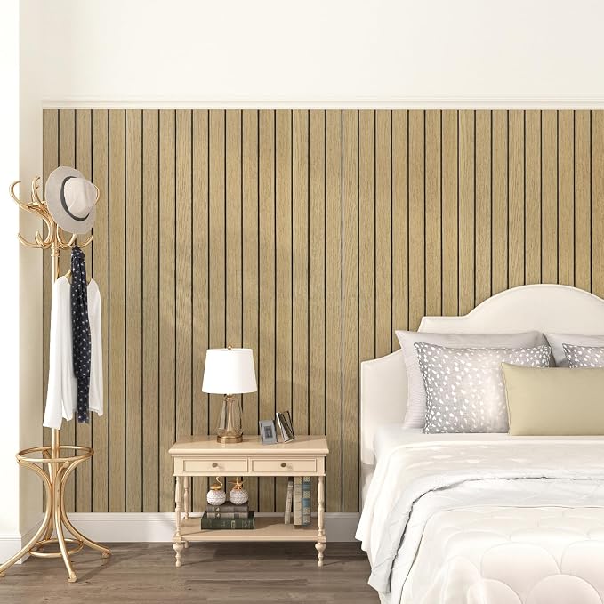 Neutral Peel and Stick Wood Panels - Image 4